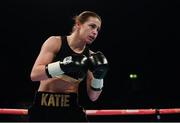 26 November 2016; Katie Taylor before her Super-Featherweight fight with Karina Kopinska at Wembley Arena in London, England. Photo by Stephen McCarthy/Sportsfile