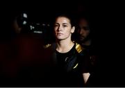 26 November 2016; Katie Taylor before her Super-Featherweight fight with Karina Kopinska at Wembley Arena in London, England. Photo by Stephen McCarthy/Sportsfile