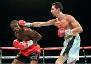 26 November 2016; Andrea Scarpa, right, exchanges punches with Ohara Davies during their WBC Silver Super-Lightweight Championship fight at Wembley Arena in London, England. Photo by Stephen McCarthy/Sportsfile