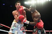 26 November 2016; Andrea Scarpa, left, exchanges punches with Ohara Davies during their WBC Silver Super-Lightweight Championship fight at Wembley Arena in London, England. Photo by Stephen McCarthy/Sportsfile