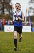 27 November 2016; Sophie Quinn of Ratoath A.C. on her way to winning the under 12 race during the Irish Life Health National Cross Country Championships at the National Sports Campus in Abbotstown, Co Dublin. Photo by Cody Glenn/Sportsfile