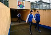 27 November 2016; Michael Concarr, left, and Fiachra Breathnach of St Vincent's ahead of the AIB Leinster GAA Football Senior Club Championship Semi-Final game between St. Columbas and St Vincent's at Glennon Bros Pearse Park in Longford. Photo by Ramsey Cardy/Sportsfile