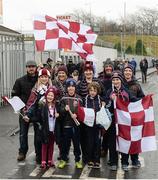 27 November 2016; Slaughtneil supporters outside the ground before the AIB Ulster GAA Football Senior Club Championship Final game between Slaughtneil and Kilcoo at the Athletic Grounds in Armagh. Photo by Oliver McVeigh/Sportsfile