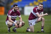27 November 2016; St. Columbas players Simon Cadam, left, and Patrick Fox following their defeat in the AIB Leinster GAA Football Senior Club Championship Semi-Final game between St. Columbas and St. Vincent's at Glennon Bros Pearse Park in Longford. Photo by Ramsey Cardy/Sportsfile