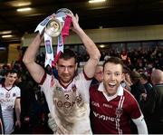27 November 2016; Francis McEldowney, left, and Antoin McMullan of Slaughtneil celebrate after the AIB Ulster GAA Football Senior Club Championship Final game between Slaughtneil and Kilcoo at the Athletic Grounds in Armagh. Photo by Oliver McVeigh/Sportsfile