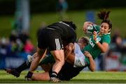 27 November 2016; Sene Naoupu of Ireland is tackled by Chelsea Alley and Portia Woodman of New Zealand during the Women's Autumn International match between Ireland and New Zealand at the Belfield Bowl in UCD, Belfield, Dublin. Photo by Eóin Noonan/Sportsfile