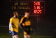27 November 2016; A general view of the final score on the scoreboard before the end of the AIB Munster GAA Football Senior Club Championship Final between Dr. Crokes and The Nire at Mallow GAA Complex in Mallow, Co Cork. Photo by Diarmuid Greene/Sportsfile