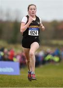 27 November 2016; Sarah Healy, Blackrock A.C., on her way to winning the Under 16 Girls' race during the Irish Life Health National Cross Country Championships at the National Sports Campus in Abbotstown, Co Dublin. Photo by Cody Glenn/Sportsfile