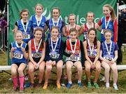 27 November 2016; Top 12 finishers in the Under 14 Girls' race during Irish Life Health National Cross Country Championships at the National Sports Campus in Abbotstown, Co Dublin. Photo by Cody Glenn/Sportsfile