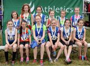 27 November 2016; Top 12 finishers in the Under 12 Girls' race finish during the Irish Life Health National Cross Country Championships at the National Sports Campus in Abbotstown, Co Dublin. Photo by Cody Glenn/Sportsfile