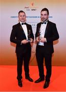 3 November 2017; Tyrone hurlers Stephen Donnelly, left, and Brendan Begley, after collecting their Nickey Rackard Champion 15 award during the PwC All Stars 2017 at the Convention Centre in Dublin. Photo by Sam Barnes/Sportsfile