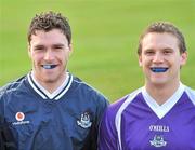 19 April 2011; Dublin footballers Paddy Andrews and Tomas Quinn during a fitting for new customised gumshields, an initiative in conjunction with the Gaelic Players Association. St Clare's, Griffith Avenue, Dublin. Picture credit: Brendan Moran / SPORTSFILE