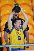 17 April 2011; Roscommon captain Shane Curley lifts the cup. Allianz GAA Hurling Division 3B Final, Mayo v Roscommon, Carrick-on-Shannon, Leitrim. Picture credit: Ray Ryan / SPORTSFILE