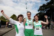 17 April 2011; Winners of the Master Womens Road Relay, from left, Lorraine Byrne, Orla Gormley and Sharon Phealan, Team Raheny Shamrocks A.C.Woodie’s DIY Road Relay Championships of Ireland. Raheny, Dublin. Picture credit: Tomas Greally / SPORTSFILE
