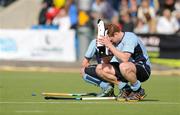 17 April 2011; A dejected Monkstown captain Gareth Watkins at the end of the game. ESB Electric Ireland Men's Irish Senior Cup Final, Cookstown v Monkstown, National Hockey Stadium, UCD, Belfield, Dublin. Picture credit: Barry Cregg / SPORTSFILE