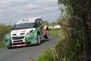 17 April 2011; Robert Barrable and Damien Connolly in a Skoda Fabia in action during the Monaghan Stage. Monaghan Stages Rally, round 2, of the National and Border Rally Championsip. Picture credit: Philip Fitzpatrick / SPORTSFILE