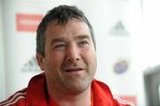 19 April 2011; Munster assistant coach Anthony Foley speaking during a press conference ahead of their Celtic League game against Ospreys on Saturday. Munster Rugby Press Conference, Thomond Park, Limerick. Picture credit: Diarmuid Greene / SPORTSFILE