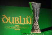 19 April 2011; A general view of the UEFA Europa League Trophy. Royal Hospital Kilmainham, Dublin. Photo by Sportsfile