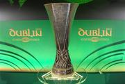 19 April 2011;  A general view of the UEFA Europa League Trophy. Royal Hospital Kilmainham, Dublin. Photo by Sportsfile