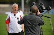 19 April 2011; Cork football manager Conor Counihan is interviewed by Joe Stack of RTE. Cork Football press night ahead of Allianz Football Division 1 Final, Pairc Ui Rinn, Cork. Picture credit: Diarmuid Greene / SPORTSFILE