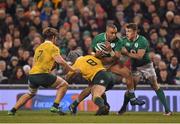 26 November 2016; Simon Zebo of Ireland is tackled by David Pocock of Australia during the Autumn International match between Ireland and Australia at the Aviva Stadium in Dublin. Photo by Brendan Moran/Sportsfile