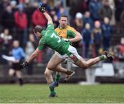 27 November 2016; Gary Sice of Corofin in action against Darragh Donnelly of St Brigid's during the AIB Connacht GAA Football Senior Club Championship Final game between St Brigid's and Corofin at Páirc Seán Mac Diarmada in Carrick-on-Shannon, Co Leitrim. Photo by David Maher/Sportsfile