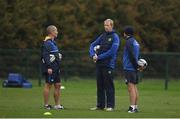 28 November 2016; Leinster head coach Leo Cullen, centre, with senior coach Stuart Lancaster, left, and backs coach Girvan Dempsey during Squad Training at Thornfields, UCD, in Belfield, Dublin. Photo by Brendan Moran/Sportsfile