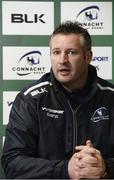 29 November 2016; Connacht Forwards Coach Jimmy Duffy during a press conference at The Sportsground in Galway. Photo by Sam Barnes/Sportsfile