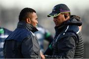 29 November 2016; Naulia Dawai of Connacht, left, in conversation with Connacht Head Coach Pat Lam during squad training at The Sportsground in Galway. Photo by Sam Barnes/Sportsfile