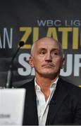 29 November 2016; Barry McGuigan, Carl Frampton's manager during a Carl Frampton v Leo Santa Cruz press conference at the Europa Hotel in Belfast. Photo by Oliver McVeigh/Sportsfile