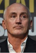 29 November 2016; Barry McGuigan, Carl Frampton's manager during a Carl Frampton v Leo Santa Cruz press conference at the Europa Hotel in Belfast, Co Antrim. Photo by Oliver McVeigh/Sportsfile