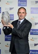 30 November 2016; Marcus O'Sullivan, Director of Track  and Field, Villanova University, accepts the U23 Athlete of the Year award on behalf of Siofra Cleirigh Buttner, at the Irish Life Health National Athletics Awards 2016 at the Crowne Plaza Hotel in Santry, Dublin. Photo by Cody Glenn/Sportsfile