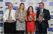30 November 2016; Leevale A.C. honourees, from left, Donie Walsh, Lizzie Lee, Michelle Finn and Marcus O'Sullivan at the Irish Life Health National Athletics Awards 2016 at the Crowne Plaza Hotel in Santry, Dublin. Photo by Cody Glenn/Sportsfile