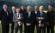 1 December 2016; In attendance at the launch of the GAA Interprovincial Championships at Croke Park in Dublin is Uachtarán Chumann Lúthchleas Aogán Ó Fearghail, centre, with from left, Ciaran Hetherton, Leinster Hurling Manager, John Tobin, Connacht Football Manager, Pete McGrath, Ulster Football Manager, John Doyle, Leinster Football Assistant Manager, Anthony Daly, Munster Hurling Manager, Ger O'Sullivan, Munster Football Manager and Noel Larkin, Connacht Hurling Assistant Manager. The 2016 GAA Inter-Provincial series will take place in Parnell Park, football, and Nenagh, hurling, on Saturday 10th of December. Photo by Sam Barnes/Sportsfile