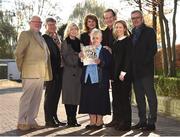 1 December 2016; Sr Zoe Killeen, Director of RESPECT, with from left Myles McWeeney, Editor, Noel Kidney, Chairman of the fundraising committee, Biddy McLaughlin, Writer and Chef, Joan Burton T.D. Aonghus McAnally, Broadcaster and Entertainer, Naomi Gillespie, Head Chef at Donnybrook Fair and Conor Mallaghan from Carton House, pictured at the launch of RESPECT's &quot;Celebrity & Friends&quot; fundraising cookbook. The cookbook, contains recipes from An Taoiseach Enda Kenny, Joan Burton T.D., Neil Jordan and Liam Neeson, to name a few. The book is available from selected stores and by contacting RESPECT. Herbert Park Hotel, Dublin. Photo by Matt Browne/Sportsfile