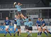 20 April 2011; Luke Hickey, UCD, wins possession for his side in the lineout against St Marys College RFC. Newstalk Metropolitan Cup Final, St Marys College RFC v UCD. Donnybrook Stadium, Donnybrook, Dublin. Picture credit: Matt Browne / SPORTSFILE