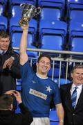 20 April 2011; St Marys College RFC captain Mark Donnellan lifts the cup. Newstalk Metropolitan Cup Final, St Marys College RFC v UCD. Donnybrook Stadium, Donnybrook, Dublin. Picture credit: Matt Browne / SPORTSFILE