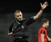 16 March 2011; Referee Damian Helferty. Cadbury Ulster GAA Football Under 21 Championship Quarter-Final, Down v Tyrone, Pairc Esler, Newry, Co. Down. Picture credit: Oliver McVeigh / SPORTSFILE