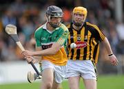 17 April 2011; Stephen Egan, Offaly, in action against James 'Cha' Fitzpatrick, Kilkenny. Allianz Hurling League, Division 1, Round 7, Kilkenny v Offaly, Nowlan Park, Kilkenny. Picture credit: Matt Browne / SPORTSFILE