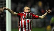 22 April 2011; James McClean, Derry City, celebrates after scoring his side's first goal. Airtricity League Premier Division, Derry City v St Patrick's Athletic, The Brandywell, Derry. Picture credit: Oliver McVeigh / SPORTSFILE