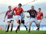 23 April 2011; Brian Donnelly, Louth, in action against Denis Corroon, left, and Doran Harte, Westmeath. Allianz GAA Football Division 3 Final, Louth v Westmeath, Croke Park, Dublin. Picture credit: Barry Cregg / SPORTSFILE