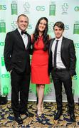 2 December 2016; Diarmuid Greene of Sportsfile, Anne McCarthy of Sport Ireland and Ryan Bailey, of the the42.ie, in attendance at the OCS Irish Paralympic Awards at the Ballsbridge Hotel in Dublin. Photo by Sam Barnes/Sportsfile
