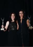2 December 2016; Katie-George Dunlevy, left, and Eve McCrystal, winner's of Outstanding Female Performance, at the OCS Irish Paralympic Awards at the Ballsbridge Hotel in Dublin. Photo by Sam Barnes/Sportsfile