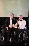 2 December 2016; Mark Rohan, right, from Ballinahown, Co Westmeath, Hall of Fame inductee, with Paralympics Ireland President Jimmy Gradwell, at the OCS Irish Paralympic Awards at the Ballsbridge Hotel in Dublin. Photo by Cody Glenn/Sportsfile