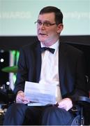 2 December 2016; Jimmy Gradwell, President of Paralympics Ireland, speaks at the OCS Irish Paralympic Awards at the Ballsbridge Hotel in Dublin. Photo by Cody Glenn/Sportsfile