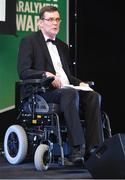 2 December 2016; Jimmy Gradwell, President of Paralympics Ireland, speaks at the OCS Irish Paralympic Awards at the Ballsbridge Hotel in Dublin. Photo by Cody Glenn/Sportsfile