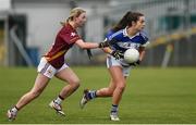 3 December 2016; Aoife Keating of Kinsale in action against Gemma Thorne of St. Maurs during the All Ireland Junior Club Championship Final 2016 match between Kinsale and St. Maurs at Dr Cullen Park in Carlow. Photo by Matt Browne/Sportsfile