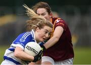 3 December 2016; Sadhbh O'Leary of Kinsale in action against Nicola Thorne of St. Maurs during the All Ireland Junior Club Championship Final 2016 match between Kinsale and St. Maurs at Dr Cullen Park in Carlow. Photo by Matt Browne/Sportsfile