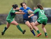 3 December 2016; Meaghan Kenny of Leinster is tackled by Anne Marie O'Hora and Shannon Tuohey of Connacht during the Women's Interprovincial Rugby Championship Round 1 game between Connacht and Leinster at Tuam RFC in Tuam, Co. Galway. Photo by Ray Ryan/Sportsfile