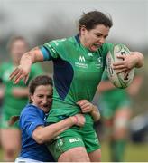 3 December 2016; Emma Clery of Connacht is tackled by Manuela McCarthy of Leinster during the Women's Interprovincial Rugby Championship Round 1 game between Connacht and Leinster at Tuam RFC in Tuam, Co. Galway. Photo by Ray Ryan/Sportsfile